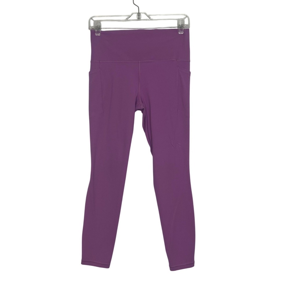 Athleta Salutation Stash Tight Leggings Womens Medium Purple High Rise Yoga Pant